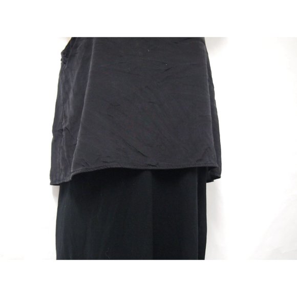 AllSaints Womens Fade Dress 2 Mini Black Layered Silk/Knit Strappy Sleeveless - Picture 5 of 8